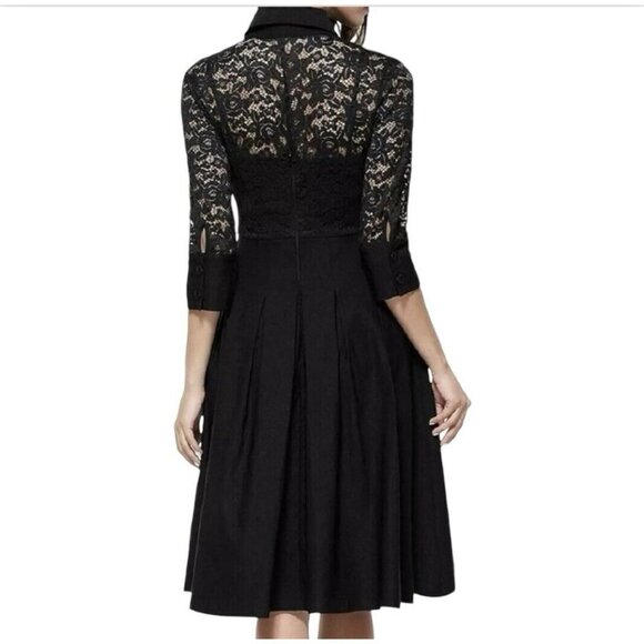 Miss May Retro Cocktail Dress Black Lace Size Medium NWT Gorgeous City - Picture 2 of 14